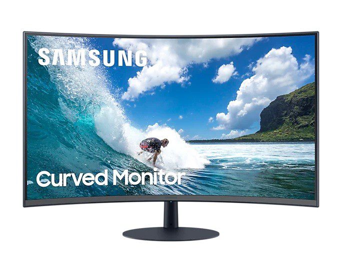 Samsung 24" Bezel-less design monitor 1000R Curved screen with Stereo Speaker and AMD Free Sync - LC24T550FDMXUE