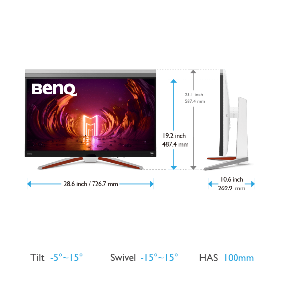 BenQ MOBIUZ EX3210U 32” 4K IPS 144Hz HDMI 2.1 FreeSync Premium pro HDR 600  Gaming Monitor