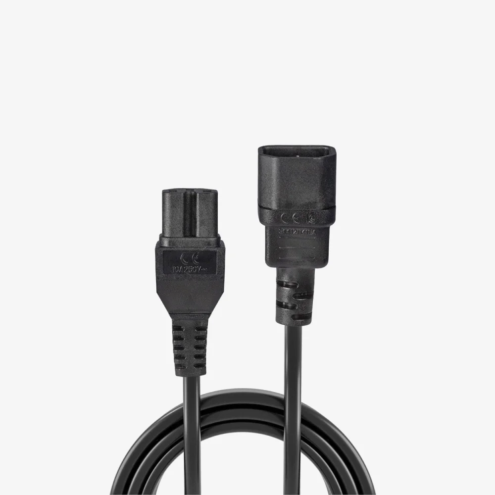 LINDY 2m IEC C14 To IEC C15 POWER CABLE BLACK - 30314 - Newcomme